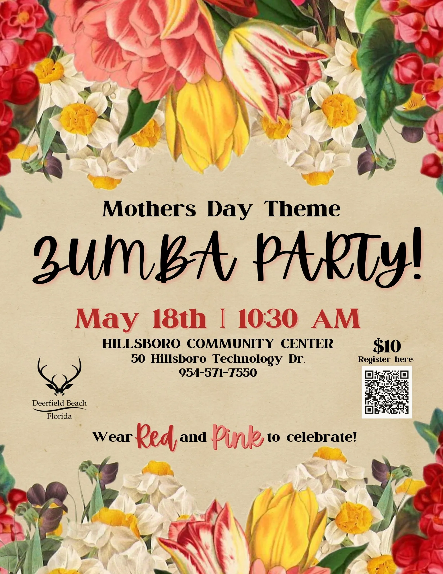 mothers day zumba party poster